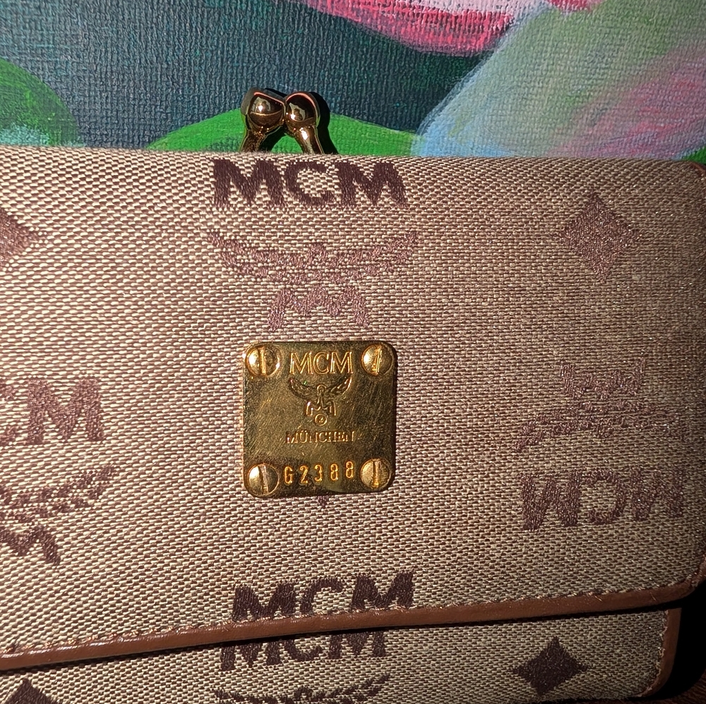 MCM Brown Monogram Wallet - Picture 2 of 10
